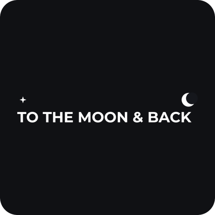 To the Moon and Back - rezaná nálepka na auto