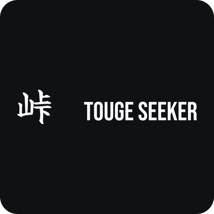 Touge Seeker 峠 - rezaná nálepka na auto
