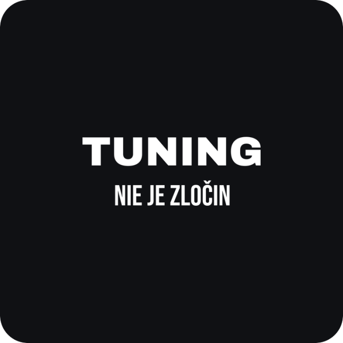 Tuning nie je zločin - rezaná nálepka na auto