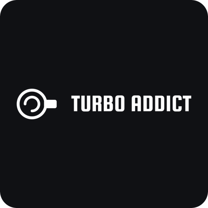 Turbo Addict - rezaná nálepka na auto