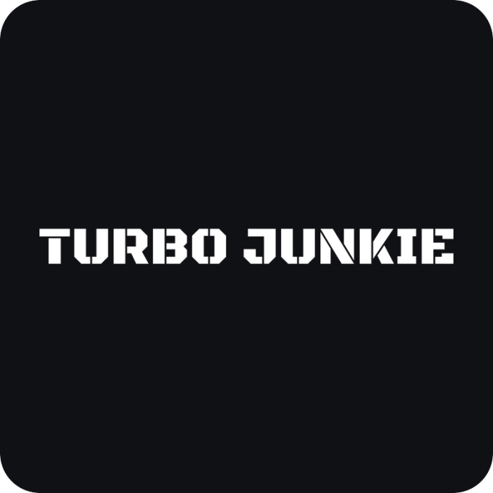 Turbo Junkie - rezaná nálepka na auto