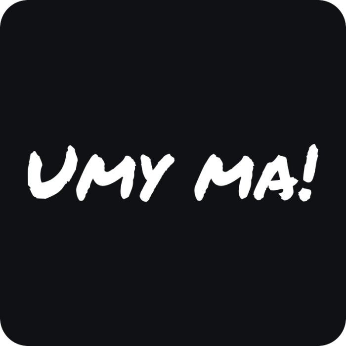 Nálepka Umy ma! - rezaná nálepka na auto