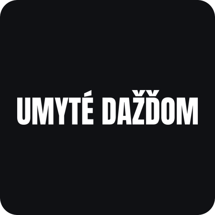 Nálepka Umyté dažďom - rezaná nálepka na auto