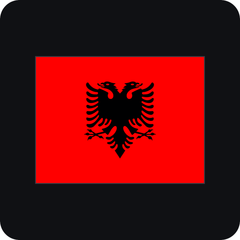 Vlajka Albánsko - rezaná nálepka na auto