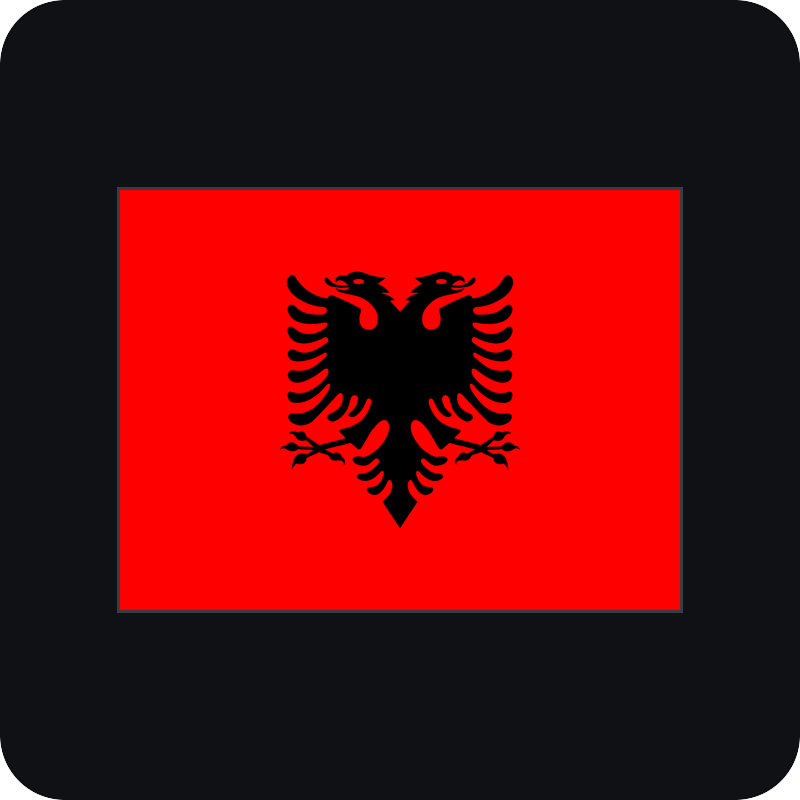 Vlajka Albánsko Vlajka Albánsko - rezaná nálepka na auto