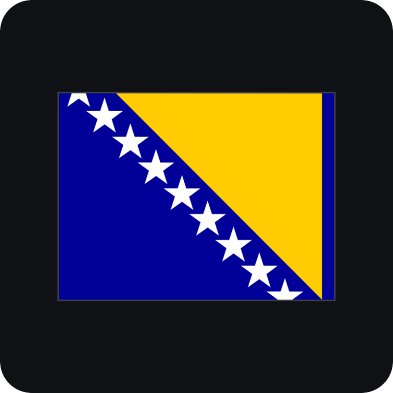 Vlajka Bosna a Hercegovina - rezaná nálepka na auto
