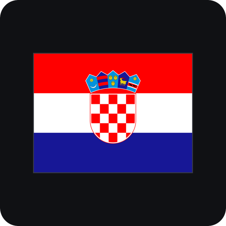 Vlajka Chorvátsko - rezaná nálepka na auto