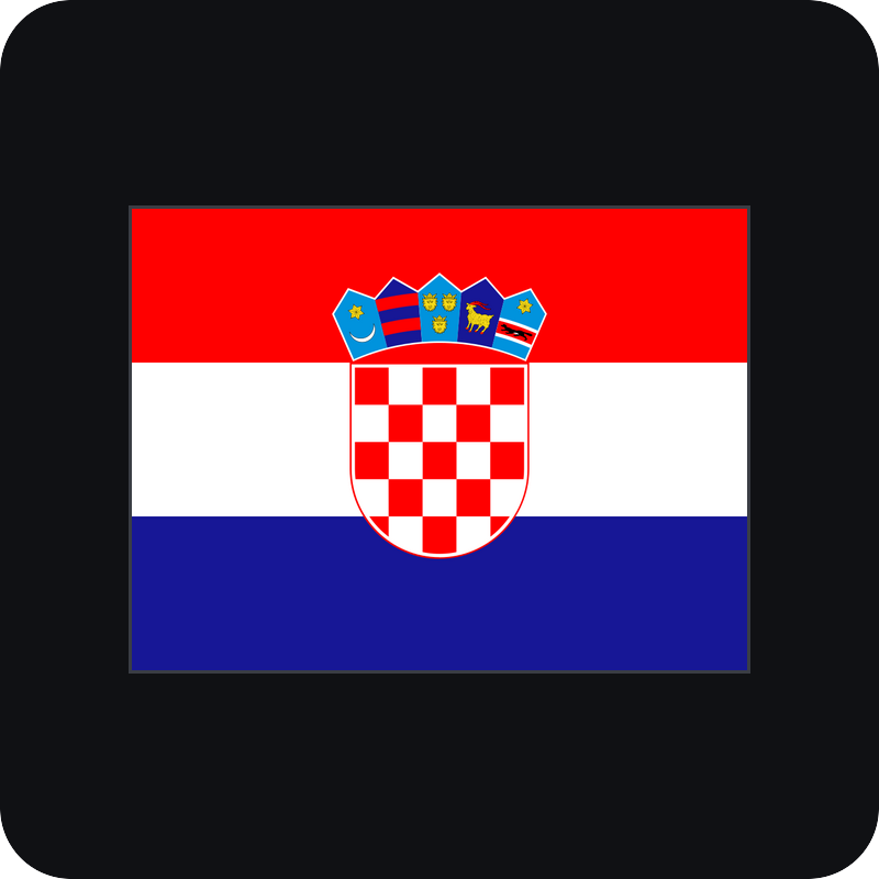 Vlajka Chorvátsko Vlajka Chorvátsko - rezaná nálepka na auto