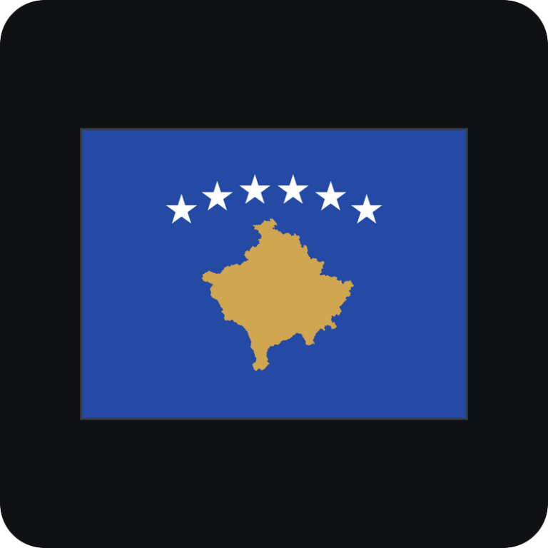 Vlajka Kosovo - rezaná nálepka na auto
