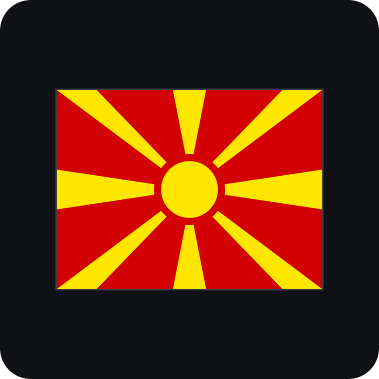 Vlajka Macedónsko - rezaná nálepka na auto