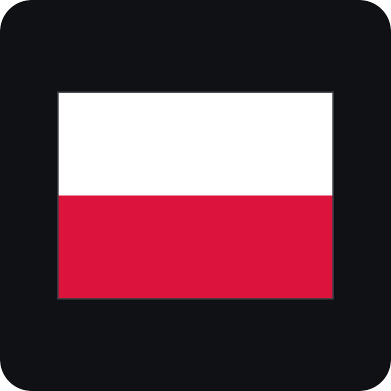 Vlajka Poľsko - rezaná nálepka na auto