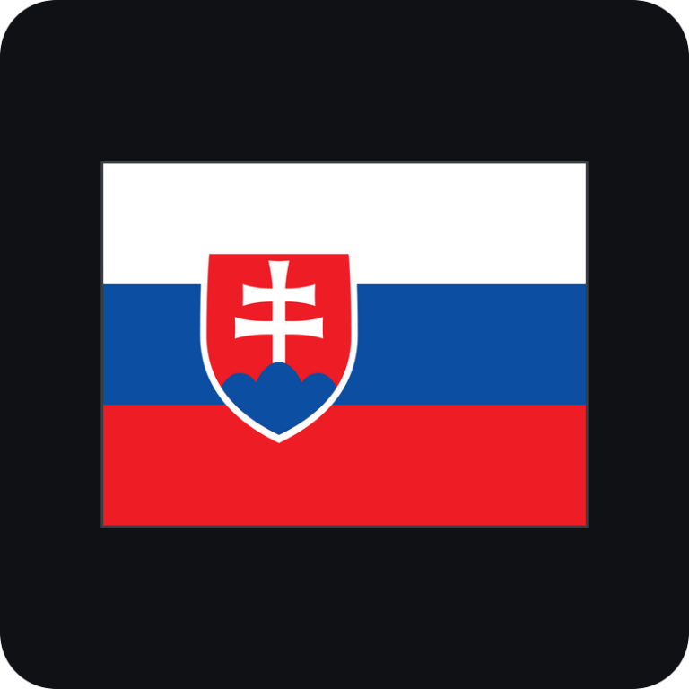 Vlajka Slovensko - rezaná nálepka na auto