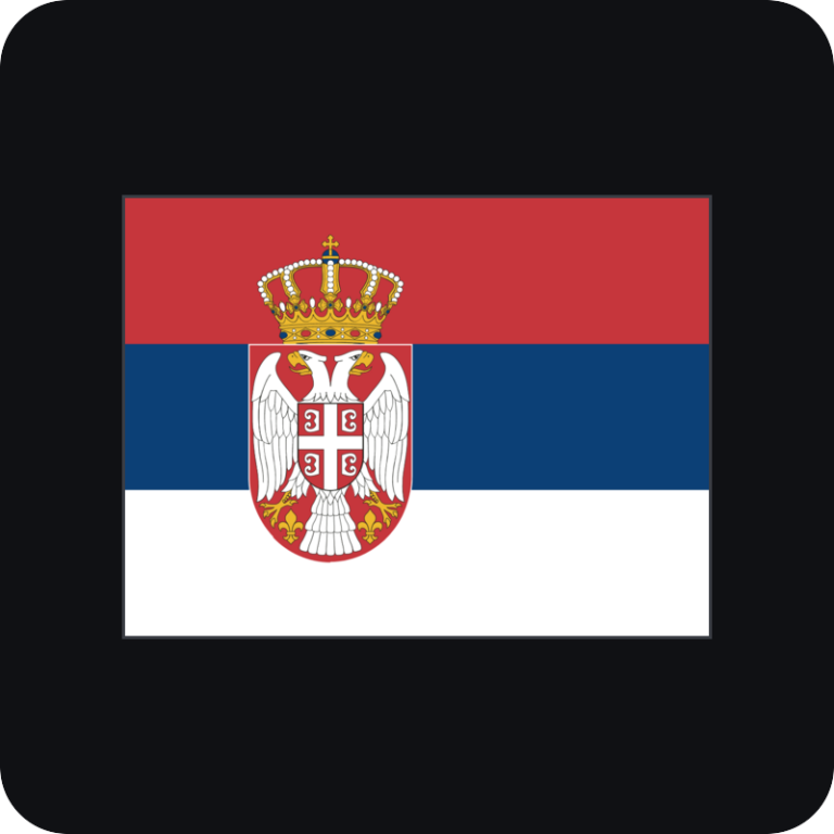 Vlajka Srbsko - rezaná nálepka na auto