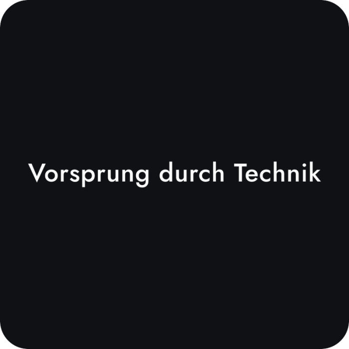 Vorsprung durch Technik - rezaná nálepka na auto
