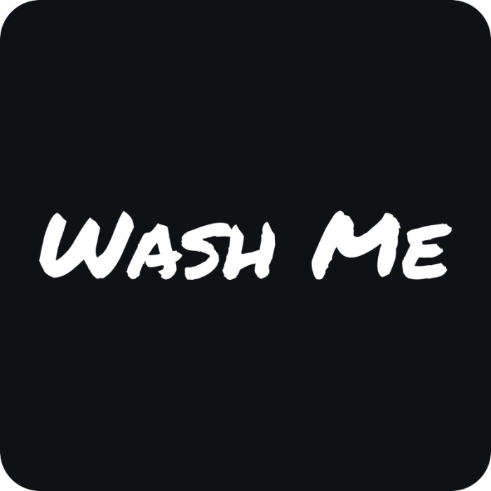 Nálepka Wash Me - rezaná nálepka na auto