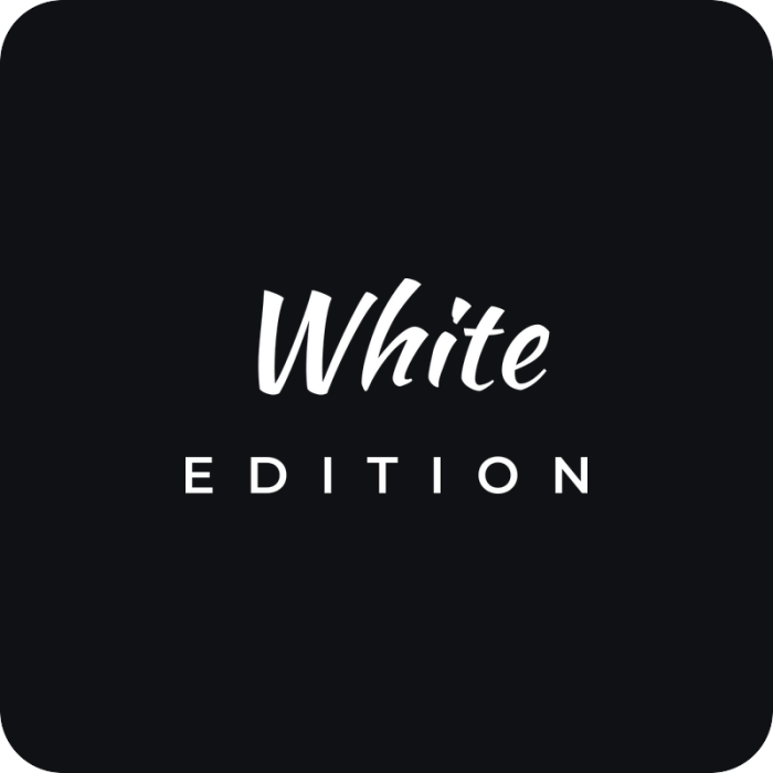 White edition - rezaná nálepka na auto