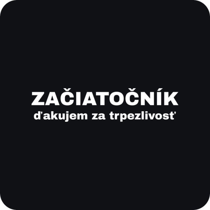 Začiatočník - ďakujem za trpezlivosť - rezaná nálepka na auto
