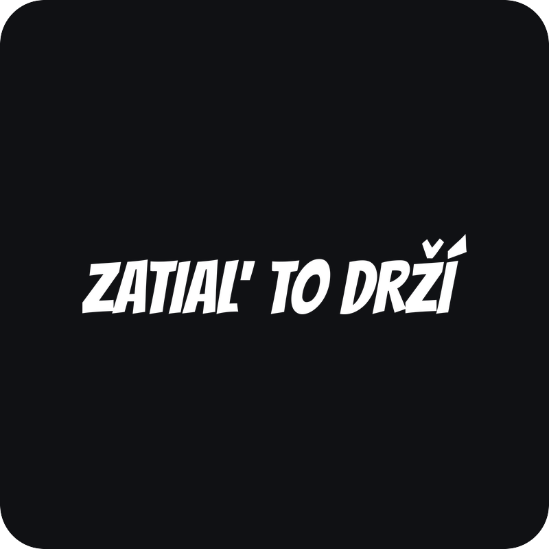 Nálepka Zatiaľ to drží Nálepka Zatiaľ to drží - rezaná nálepka na auto