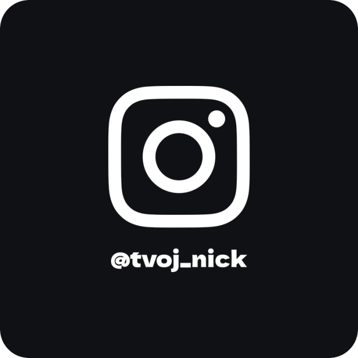 Instagram nick - klasik - rezaná nálepka na auto