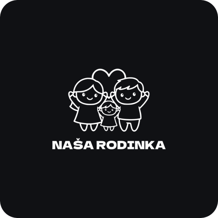 Rodinka so srdcom - rezaná nálepka na auto