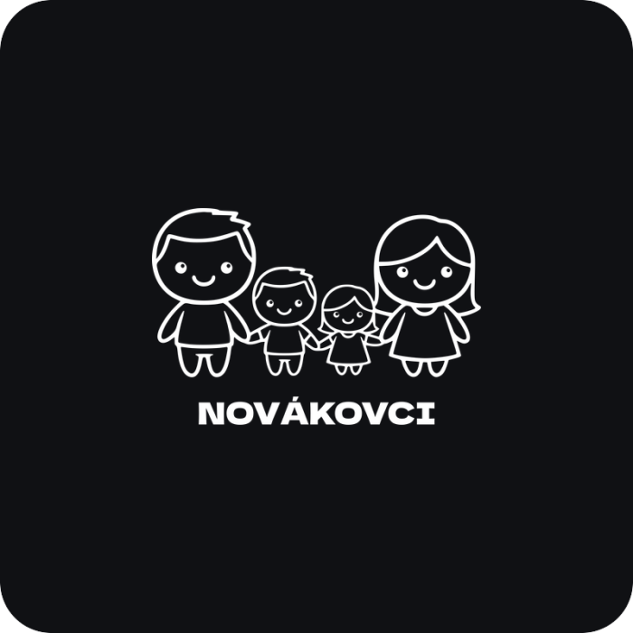 Rodinka v aute - štyria - rezaná nálepka na auto