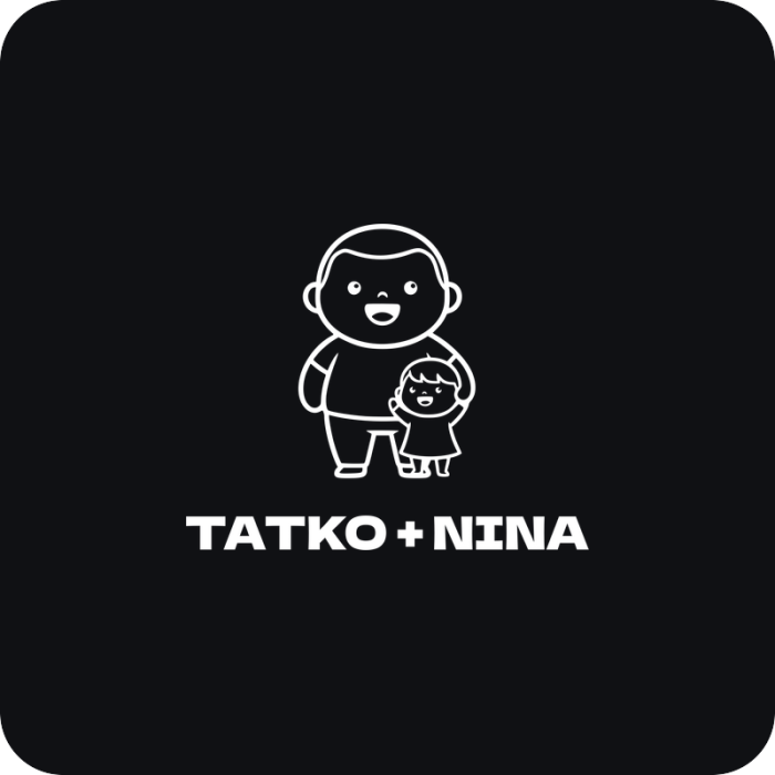 Tato s dcérkou v aute - rezaná nálepka na auto