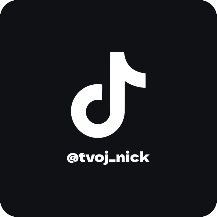 TikTok nick - klasik - rezaná nálepka na auto