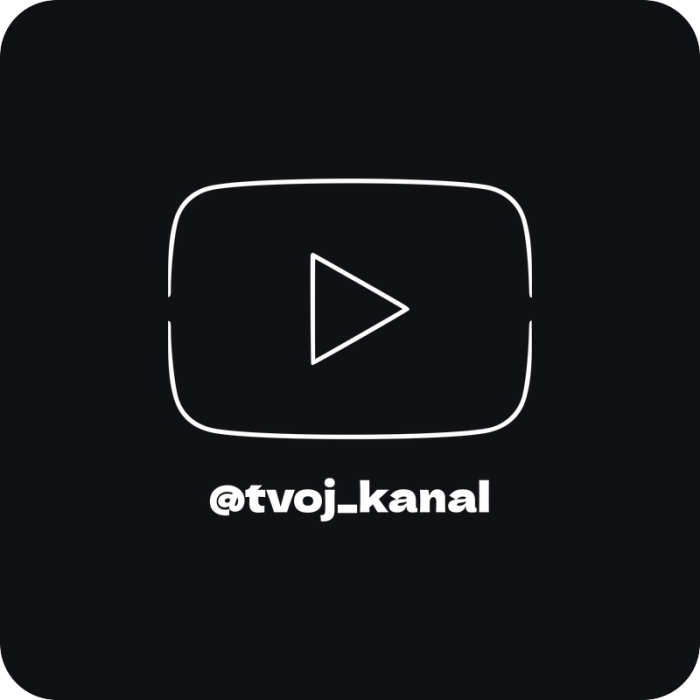 YouTube nick - kontúra - rezaná nálepka na auto