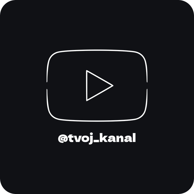YouTube nick - kontúra YouTube nick - kontúra - rezaná nálepka na auto